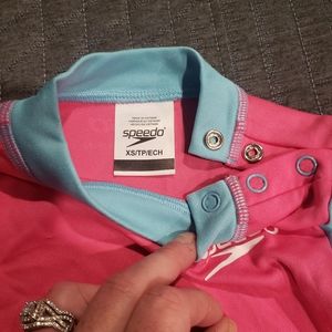 Toddler girl's Speedo rash guard